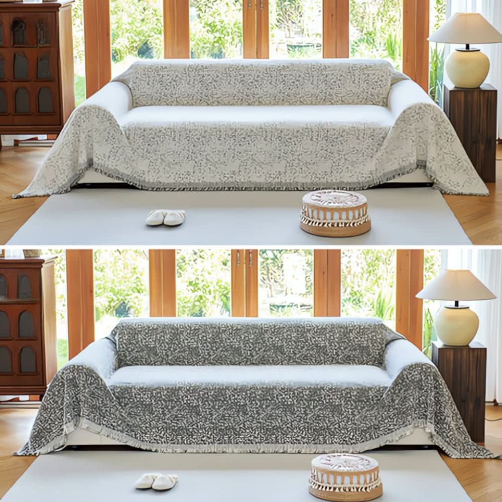 Reversible Microfiber Sofa Cover, Non-Slip and Easy to Care for