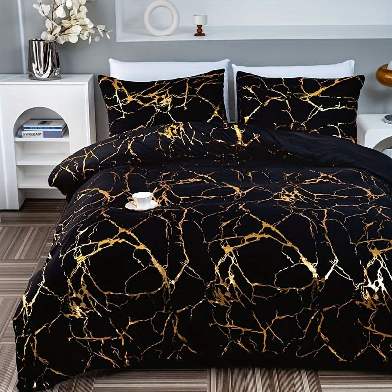 Marble Design Duvet Cover Set for Modern Bedroom