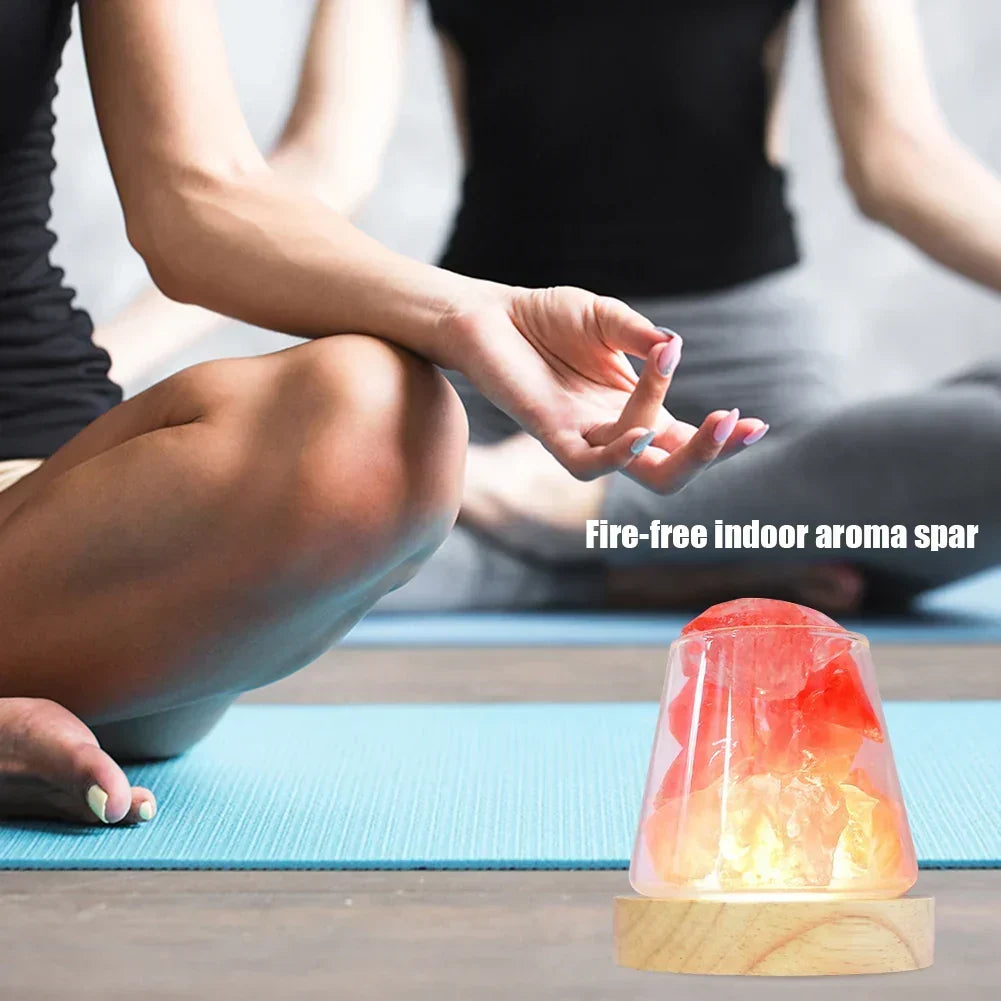 Himalaya Salt Lamp - Crystal Night Light &amp; Essential Oil Diffuser
