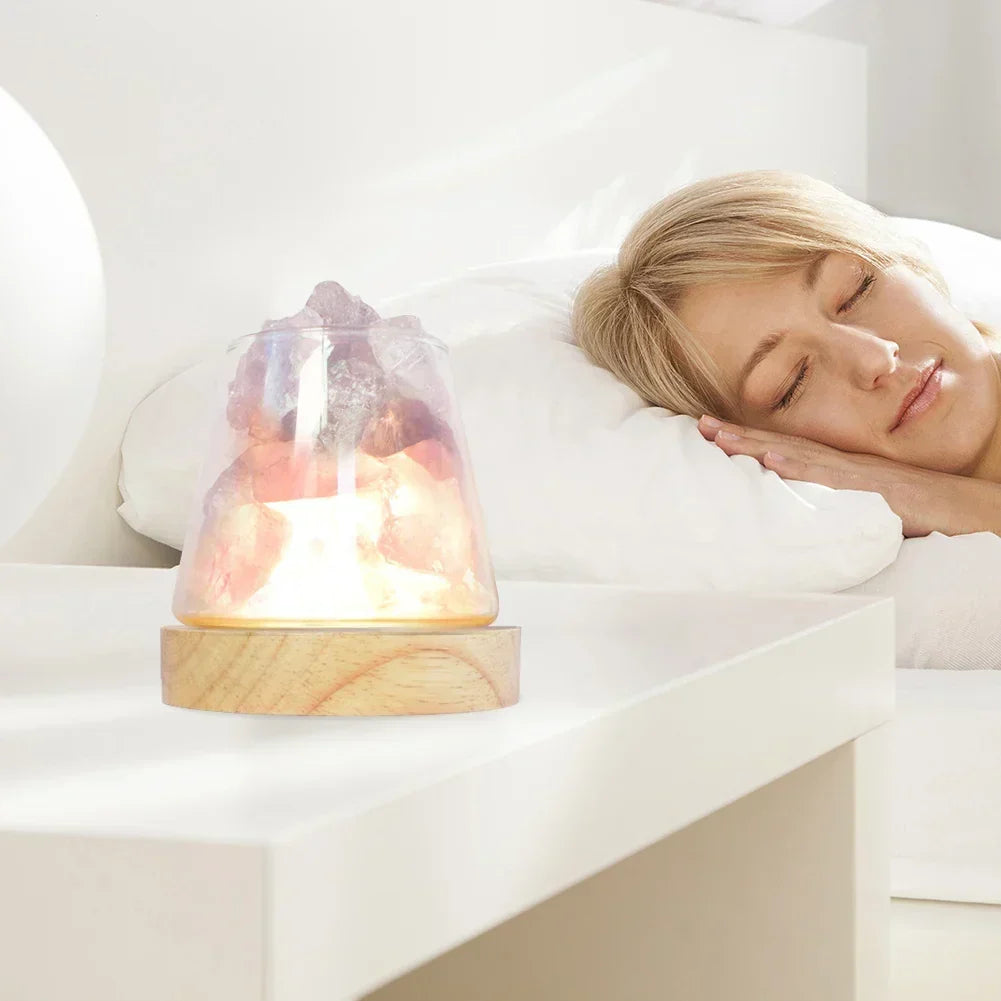 Himalaya Salt Lamp - Crystal Night Light &amp; Essential Oil Diffuser