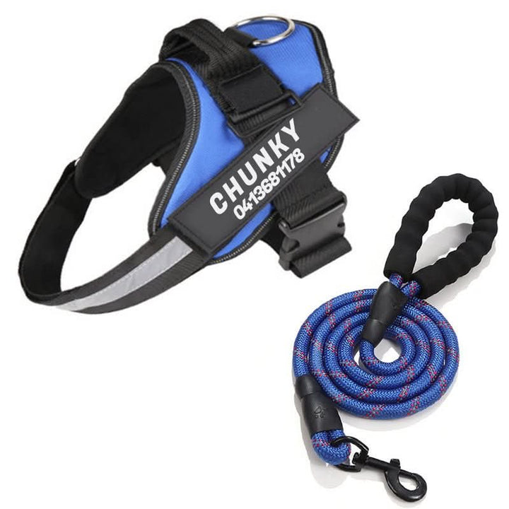 Safety Dog Harness with Name Tag &amp; Reflectors