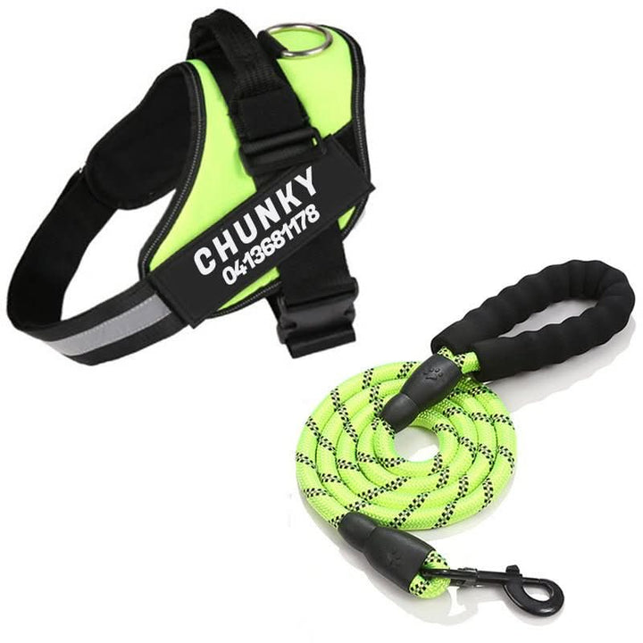 Safety Dog Harness with Name Tag &amp; Reflectors