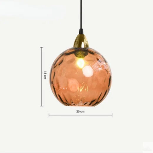 HelderBol - Glass ball pendant lamp