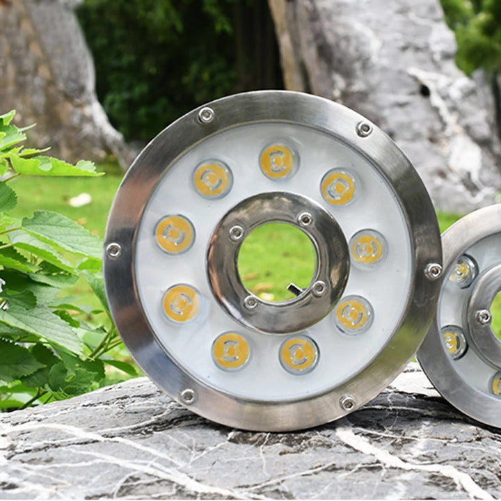 6W Landscape colour Changing Ring LED Aluminum Alloy Underwater Fountain Light (colour Changing)