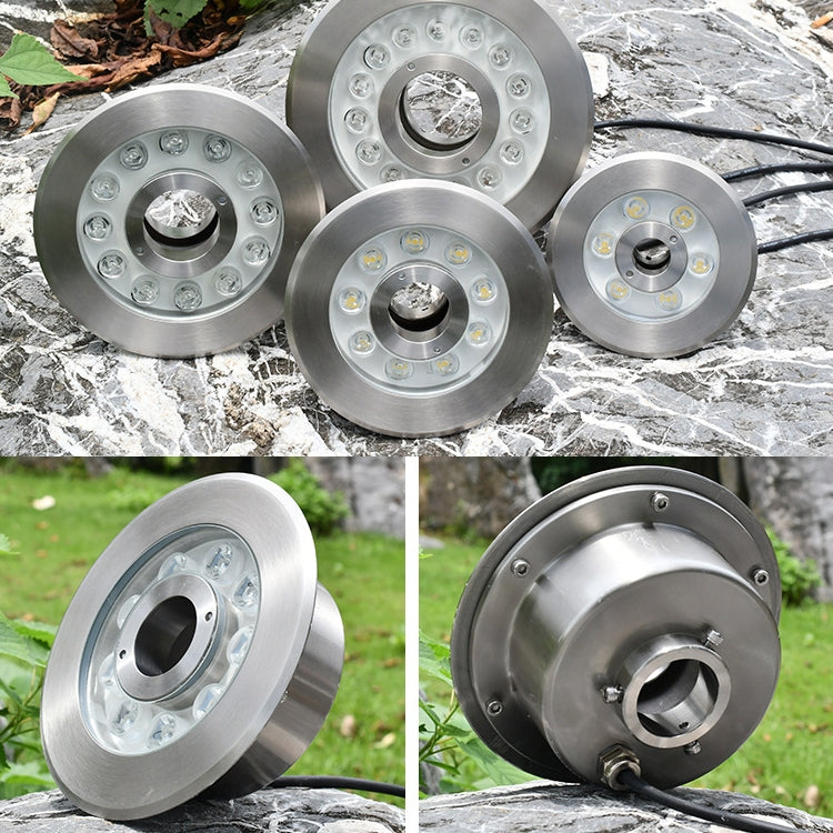 18W Landscape coloured colour Change Ring LED Stainless Steel Underwater Fountain Light (colourful)