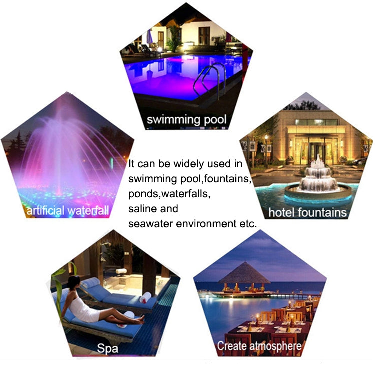 15W LED Stainless Steel Wall Mounted Pool Lighting Landscape Underwater Light (coloured Light + Remote Control)