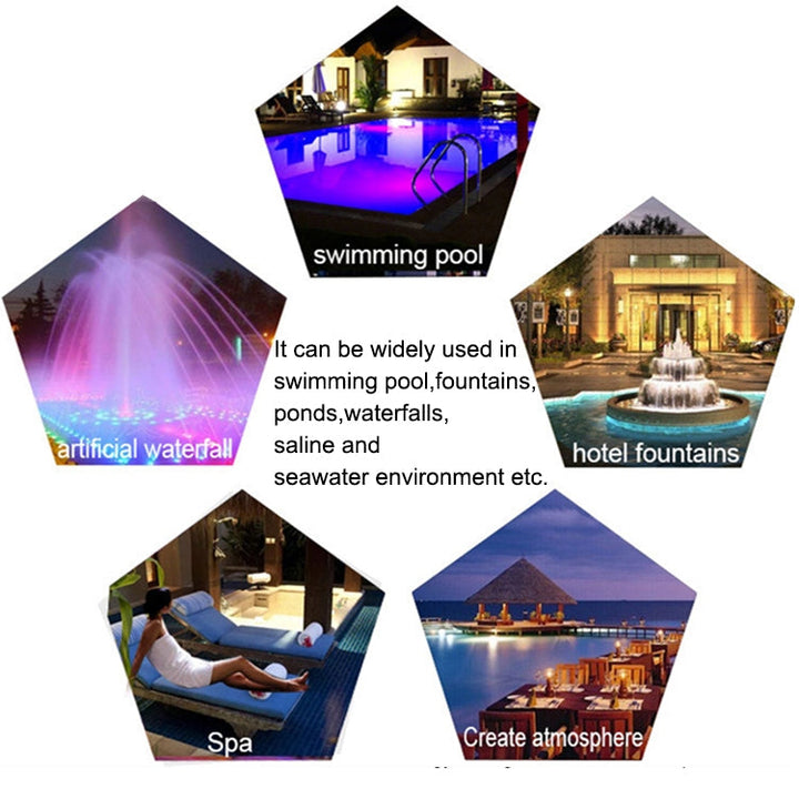 15W LED Stainless Steel Wall Mounted Pool Lighting Landscape Underwater Light (coloured Light + Remote Control)