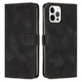 For iPhone 13 Pro Max Dream Triangle Leather Phone Case with Shoulder Strap (Black)