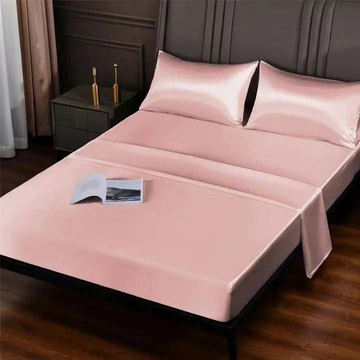 Ice Silk Bed Sheet – Cool &amp; breathable bedding set