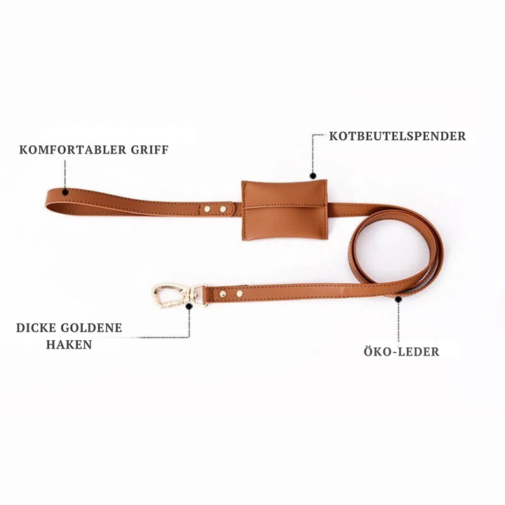 Adjustable Leather Dog Harness with Custom Engraving