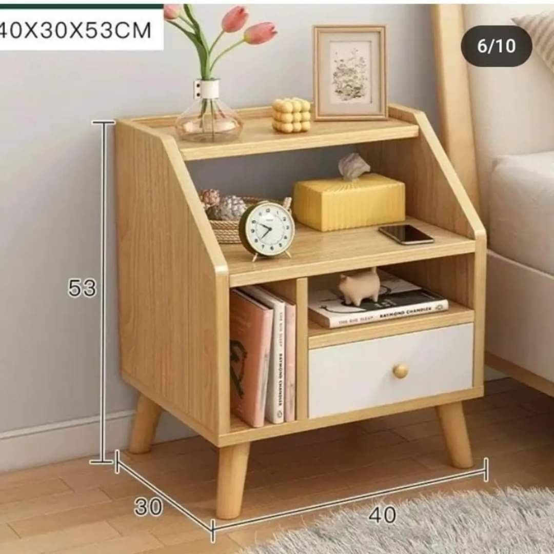 Wood nightstand with drawer