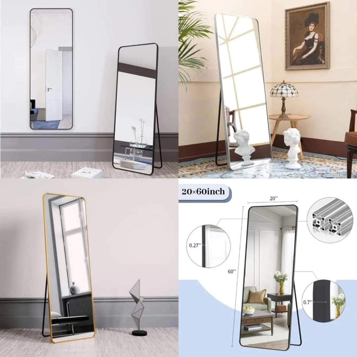 Unbreakable Full Body Mirror with Metallic Frame