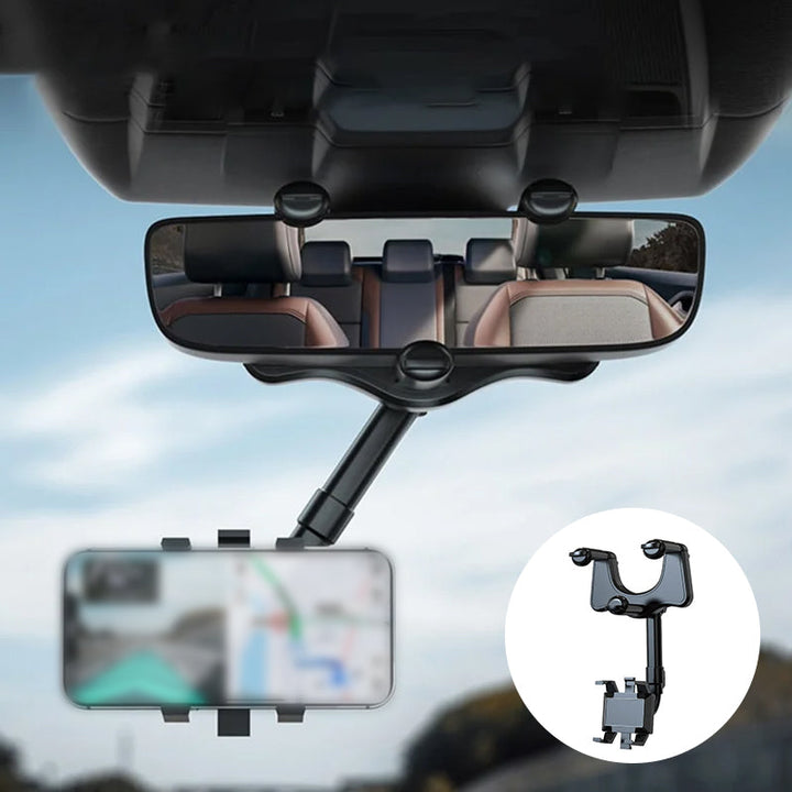 Multifunctional Rotatable Car Rearview Mirror Phone Holder
