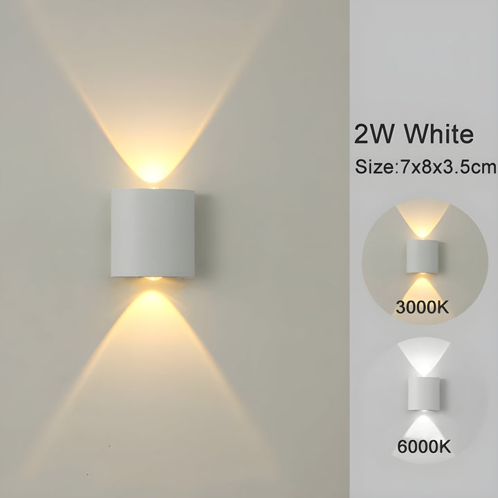 LED wall-mounted lights for indoor and outdoor areas