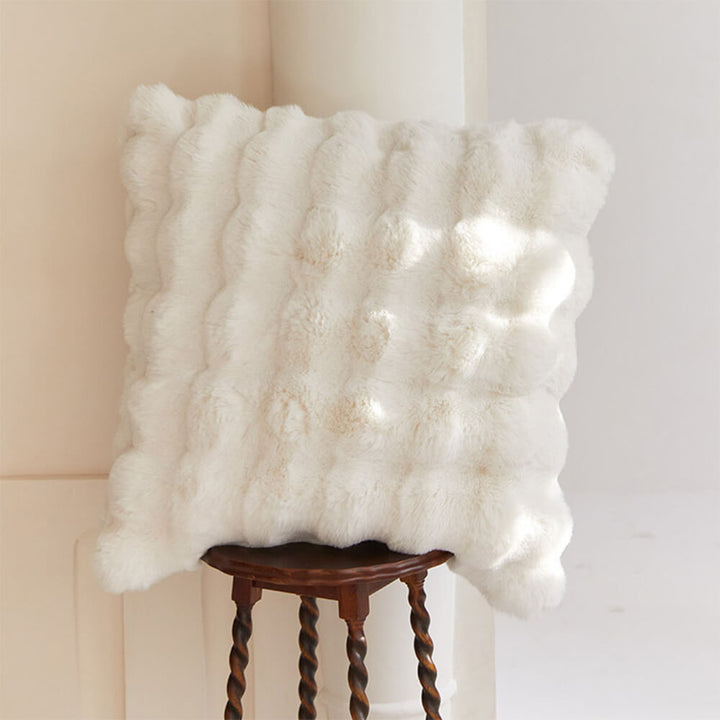 Premium Bubble Double Layer Thick Faux Rabbit Fur Blanket