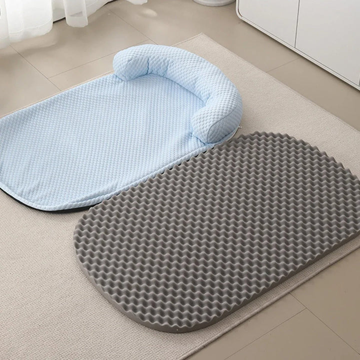 FurCool French Bulldog Cooling Mat – Breathable Washable Summer Silk Bed |