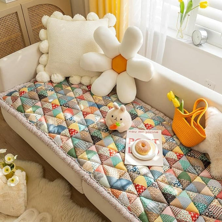 colourful Retro Pastoral Style Sofa Cover