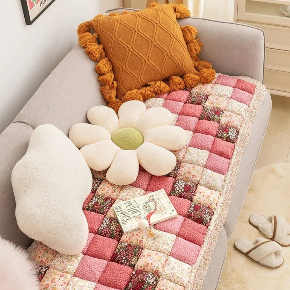 colourful Retro Pastoral Style Sofa Cover