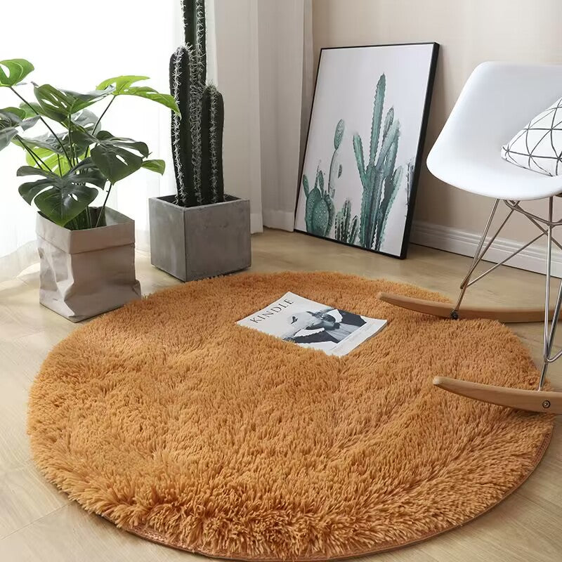 Cozy soft round rug