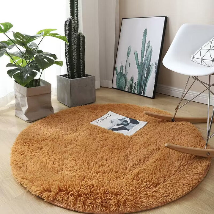 Cozy soft round rug