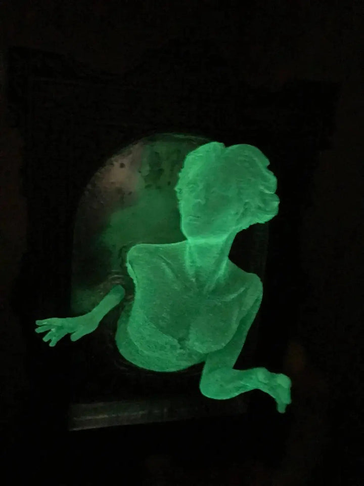 Spirit in the Mirror – Shining 3D wall decoration made of resin for mysterious spaces