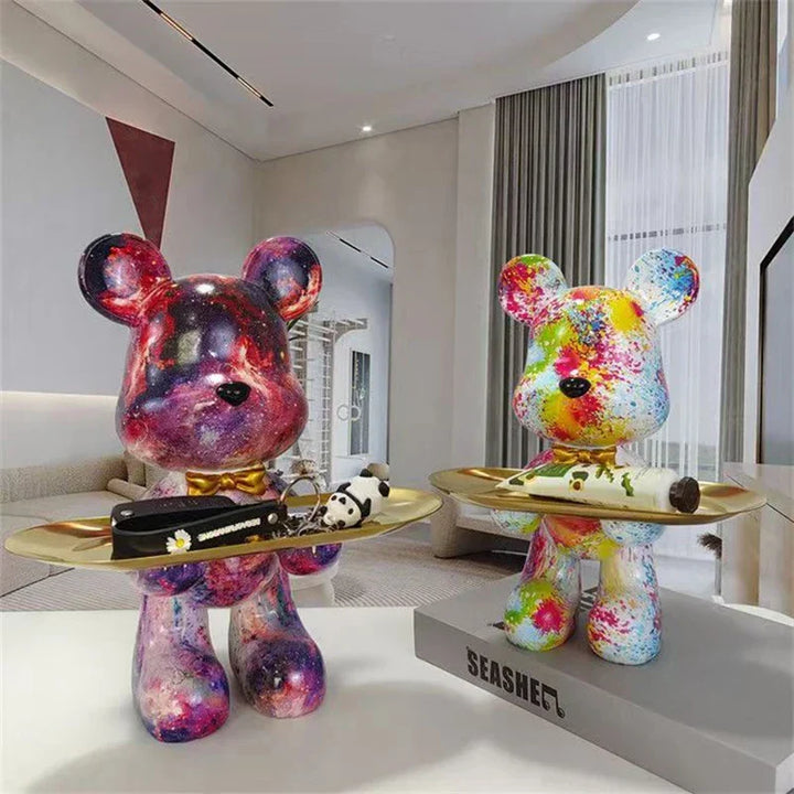 Graffiti Bear Figure Key Storage