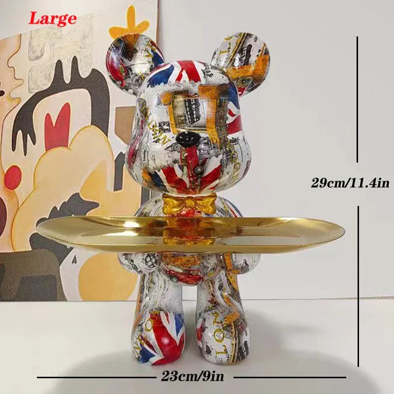 Graffiti Bear Figure Key Storage
