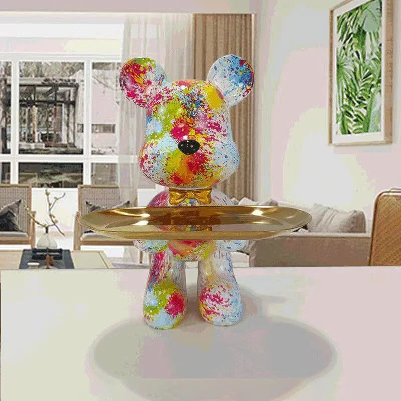 Graffiti Bear Figure Key Storage