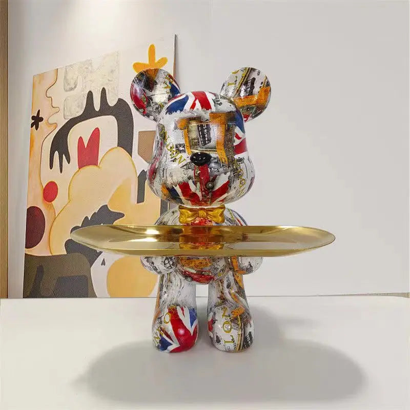 Graffiti Bear Figure Key Storage