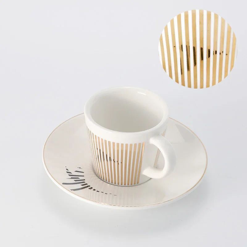 Creative dynamic SLR cup Leopard anamorphic zebra cup Luycho coffee tea cup set with coaster 90ml-225ml