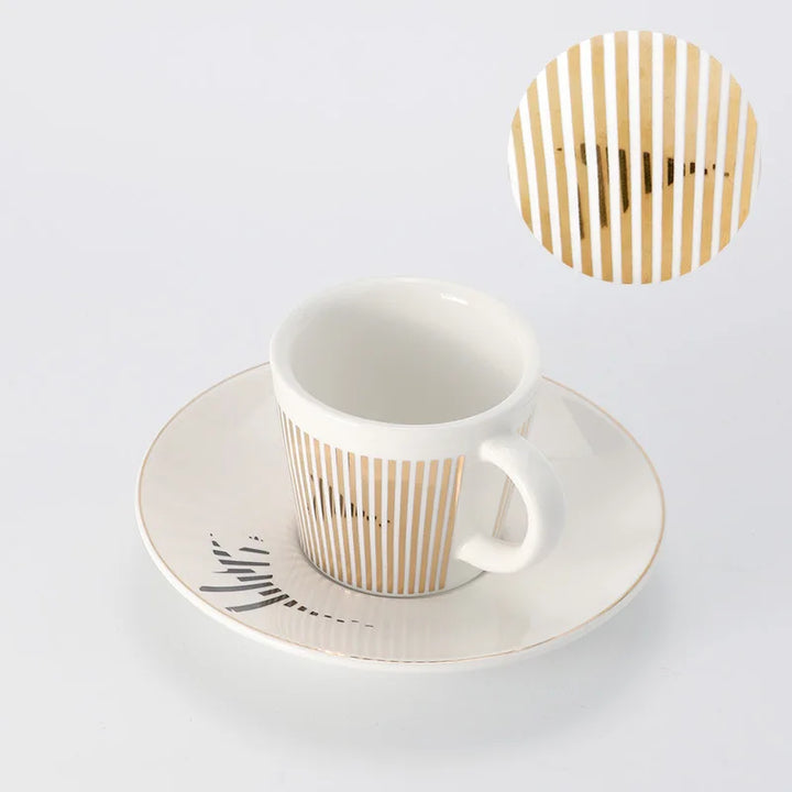 Creative dynamic SLR cup Leopard anamorphic zebra cup Luycho coffee tea cup set with coaster 90ml-225ml