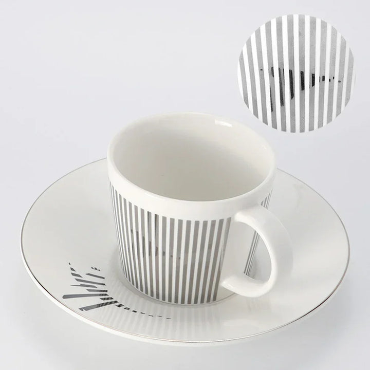 Creative dynamic SLR cup Leopard anamorphic zebra cup Luycho coffee tea cup set with coaster 90ml-225ml