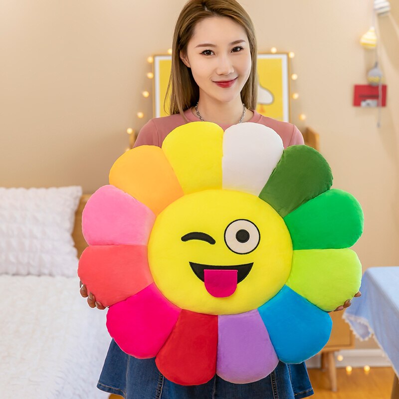colourful Sunflower Plush Comfort Seat Cushion