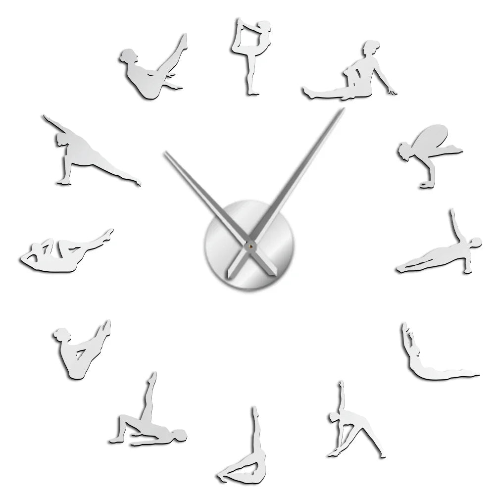 Pilates Poses DIY Wall Clock