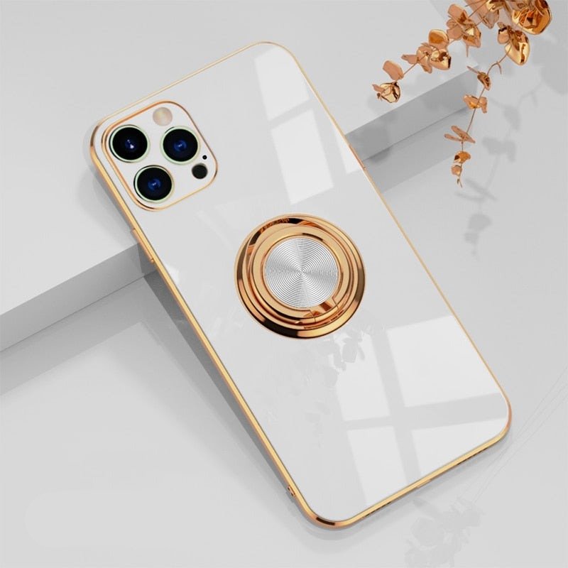 iPhone Case with Metal Stand Ring