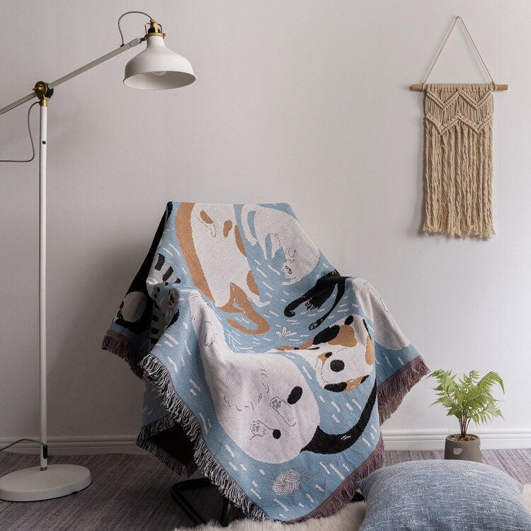 Vintage Pumpkin Sofa Cover anket |