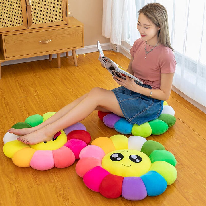 colourful Sunflower Plush Comfort Seat Cushion