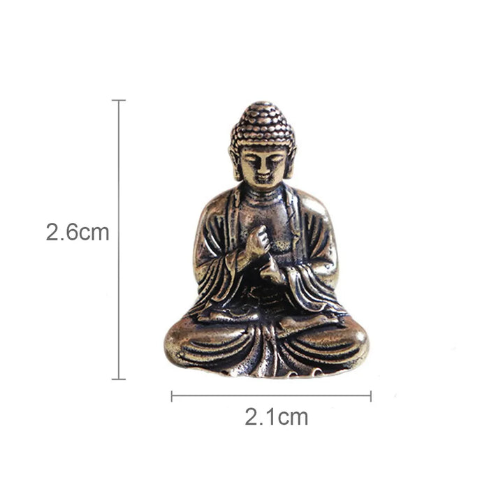 10 pieces mini brass sitting Buddha statue figure for travel Buddhism worship home office desk decoration
