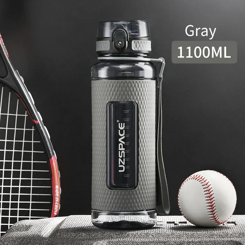 UZSPACE Sport Water Bottles, BPA-free, portable, impact-resistant, leak-proof, large capacity, fitness water kettle, Tritan plastic drinking bottle