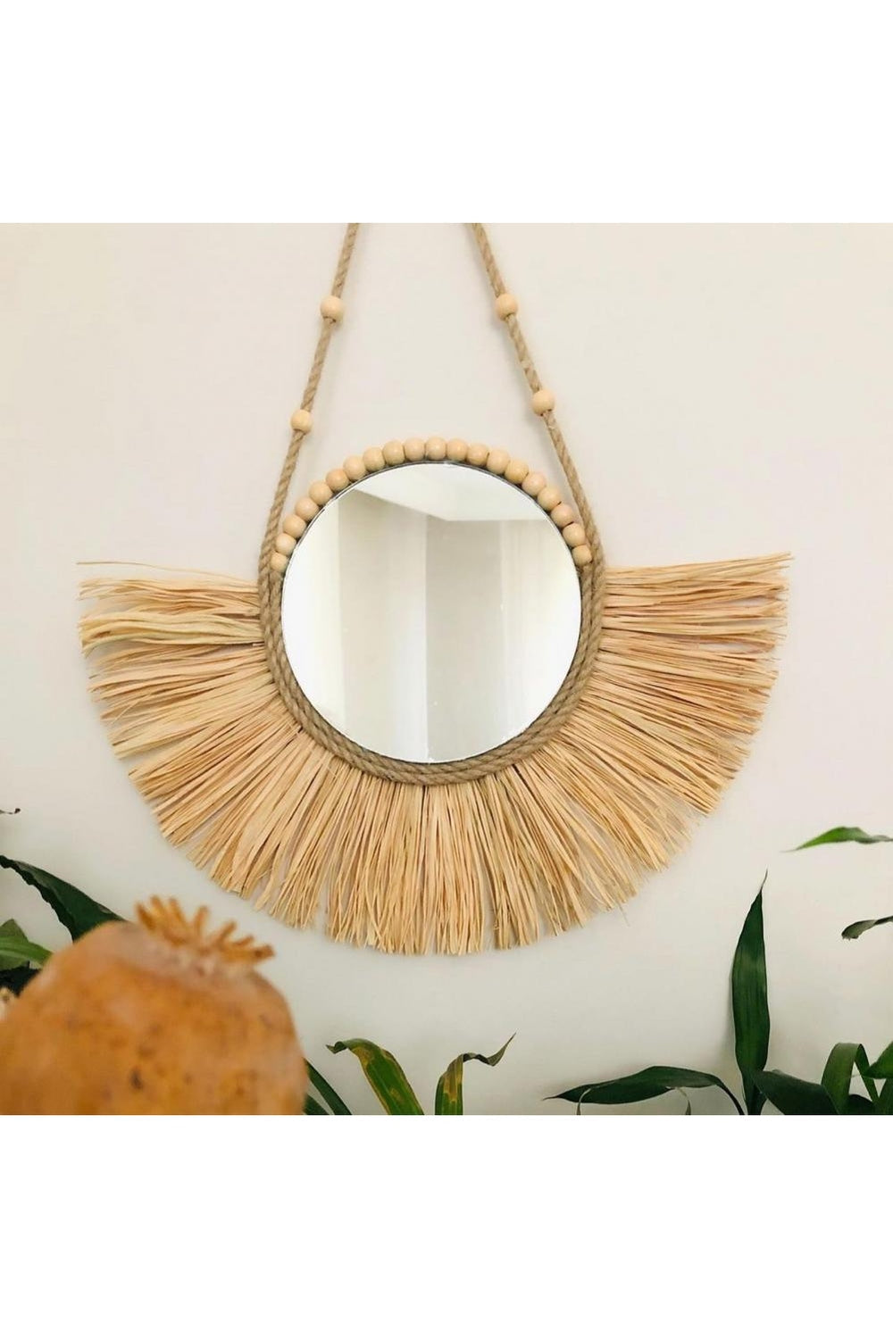 Straw Hat Style Mirror |