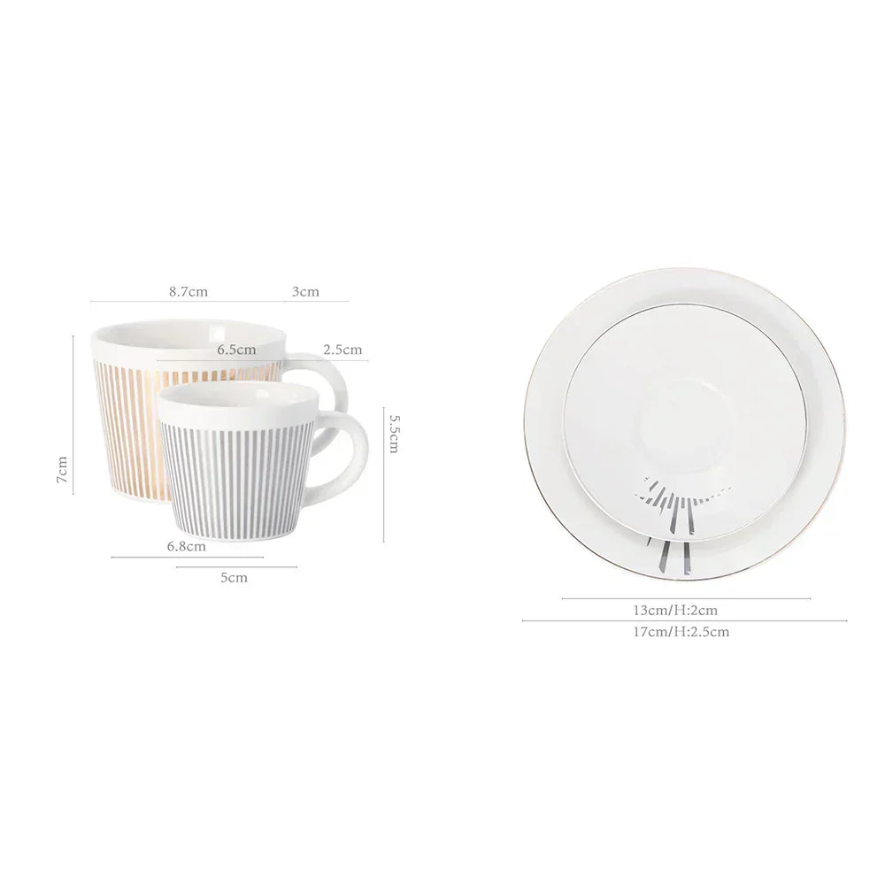Creative dynamic SLR cup Leopard anamorphic zebra cup Luycho coffee tea cup set with coaster 90ml-225ml