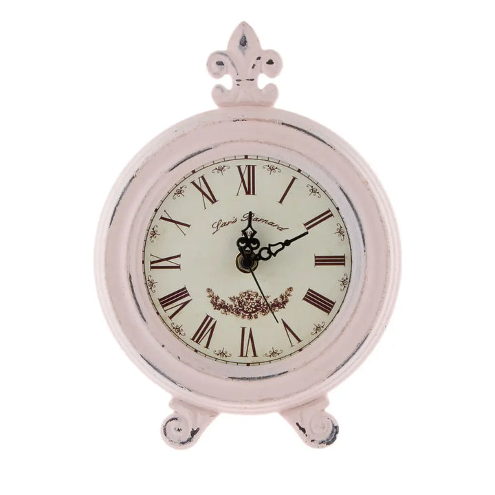 Vintage Wooden Style Table Clock with Alarm