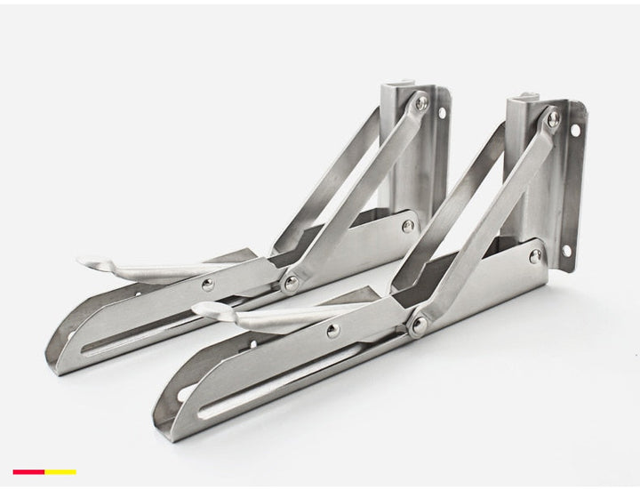 2-piece set collapsible shelf brackets, heavy-duty, made of stainless steel for tables, motorhomes and space-saving