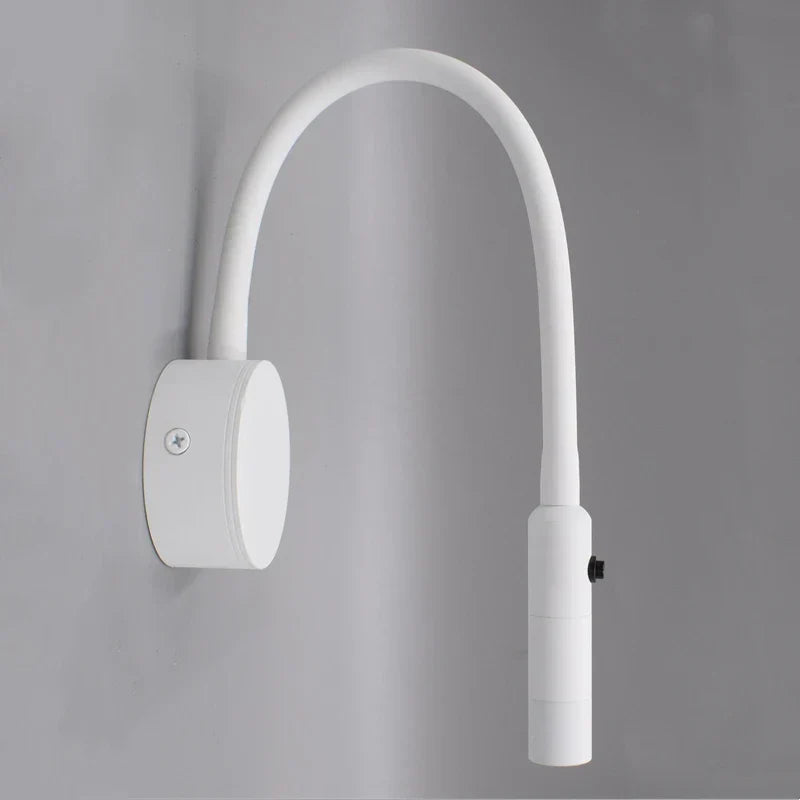 Modern Flexible LED Reading Wall Lamp with Switch for Bedroom and Study - 1W/3W