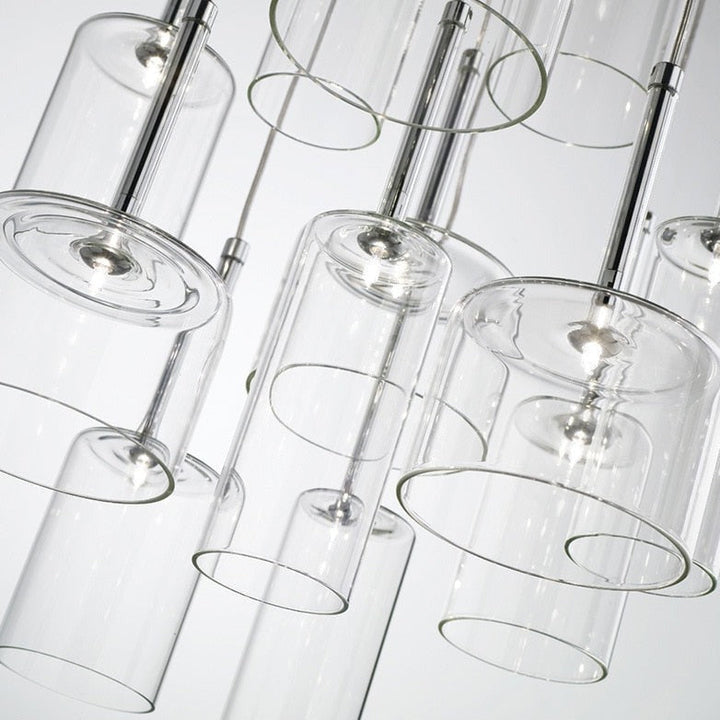 Pendant lamp for the dining table made of glass