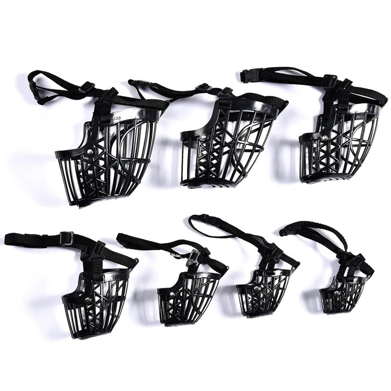 Breathable dog muzzle with comfortable fit