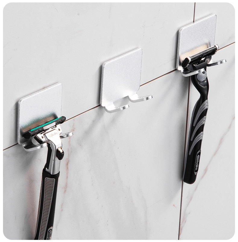 Punch-free Razor Holder Storage Hook (1/2/3 Pieces) - Wall Mounted Men&