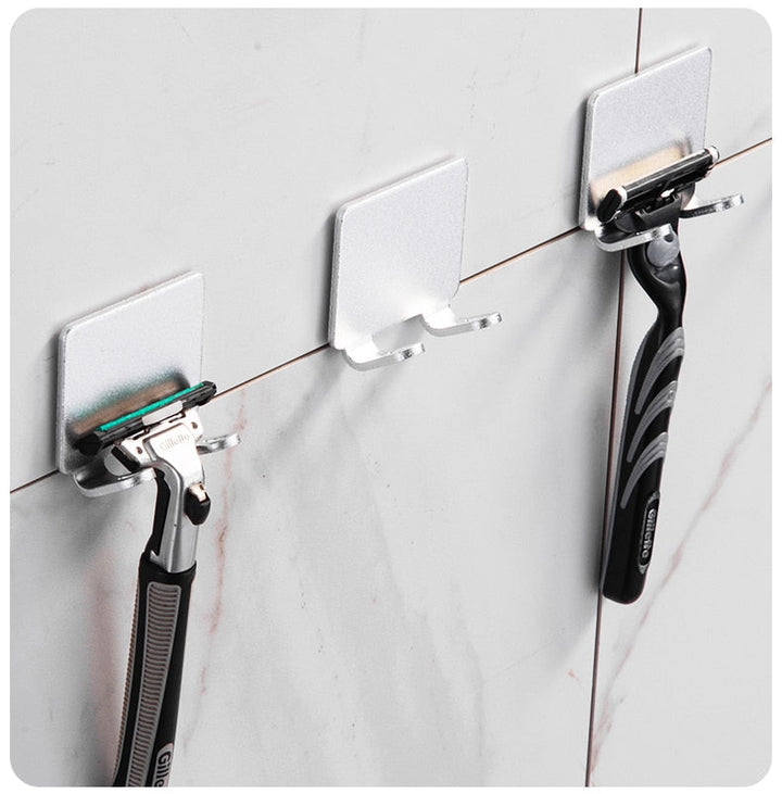 Punch-free Razor Holder Storage Hook (1/2/3 Pieces) - Wall Mounted Men&