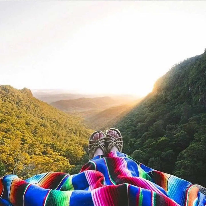Boho Vibrant Mexican Serape Blanket