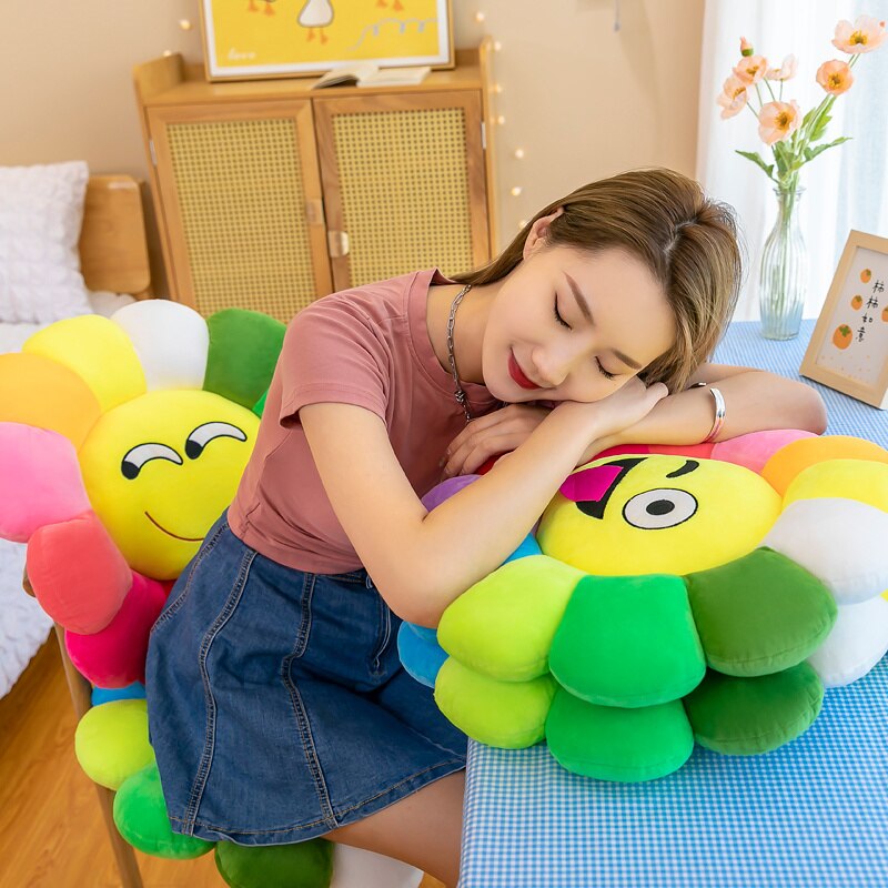 colourful Sunflower Plush Comfort Seat Cushion